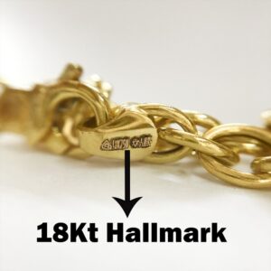 18 Kt Hallmark Solid Yellow Gold Curb Cuban Necklace Men'S Chain 13.150 Grams