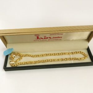 18 Kt Hallmark Real Solid Yellow Gold Curb Cuban Necklace Men'S Chain 30 Gm