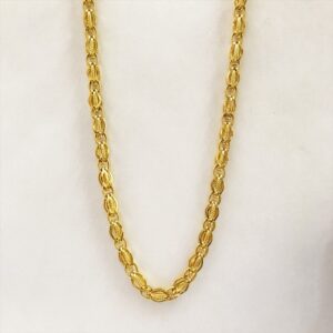 Real Gold Necklace Men's Link Chain 18Kt Yellow Gold 24.180 Gms 6.47 MM Wide 22"