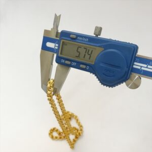 Real Gold Necklace Men's Link Chain 18Kt Yellow Gold 18.280 Gms 5.74 MM Wide 21"
