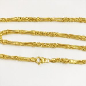 22Kt Hallmark Real Solid Yellow Gold Curb Cuban Necklace Hollow Chain 22 Inch