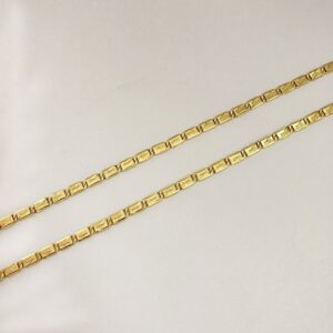 18Kt Real Solid Yellow Gold Curb Cuban Necklace Men'S Chain 11.160 Grams 20'' L