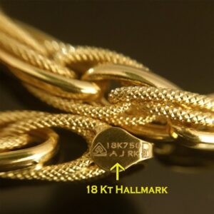 18 Kt Hallmark Real Solid Yellow Gold Dubai Necklace Men'S Chain 31.960g 21.5" L