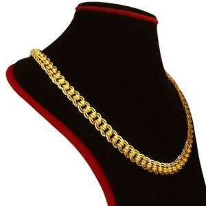 18 Kt Hallmark Real Solid Yellow Gold Dubai Necklace Men'S Chain 29.730 Gm 22" L