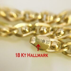 18Kt Hallmark Solid Yellow Gold Curb Cuban Necklace Men'S Chain 11.920 g 19.5"L