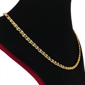 18Kt Hallmark Solid Yellow Gold Curb Cuban Necklace Men'S Chain 11.920 g 19.5"L