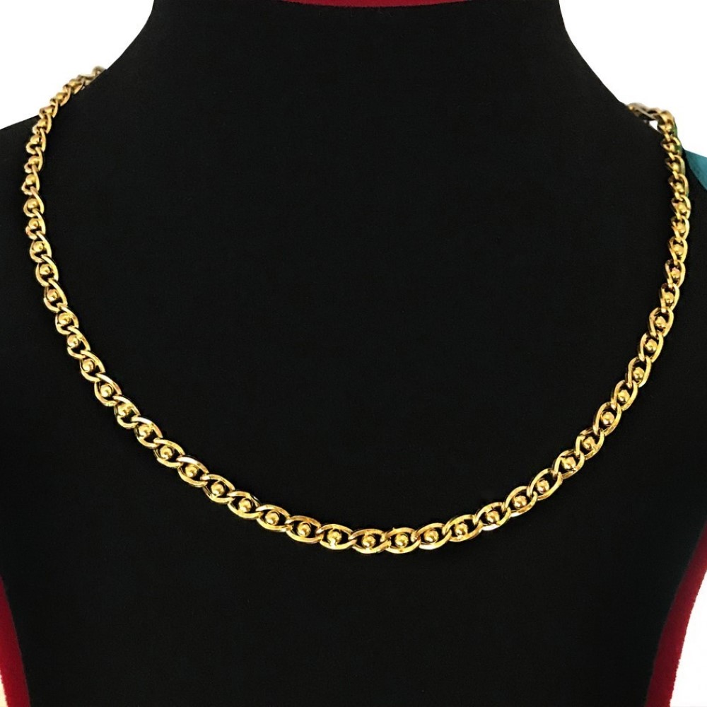 18Kt Hallmark Solid Yellow Gold Curb Cuban Necklace Men'S Chain 11.920 g 19.5"L - Image 2
