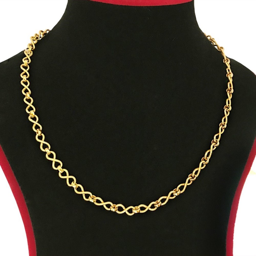 18 Kt Hallmark Solid Yellow Gold Link Cuban Necklace Men'S Chain 16.040 g 19.5"L - Image 2