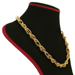 18 Kt Hallmark Real Solid Yellow Gold Necklace Men'S Figaro Chain 21.400g 20''L