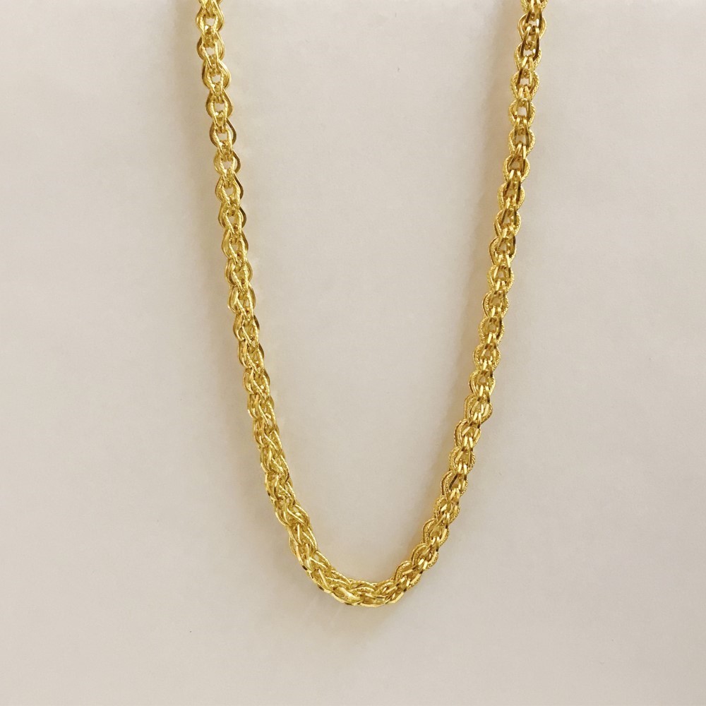 18 Kt Hallmark Real Solid Yellow Gold Curb Cuban Necklace Men'S Chain 21.700 Gm - Image 3