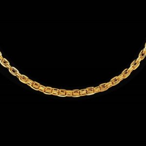 22Kt Real Solid Yellow Gold Hallmark Luxury Necklace Link Men'S Chain 45 Gm