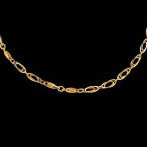22Kt Real Solid Yellow Gold Hallmark Necklace Curb Oval Link Chain 22 Grams