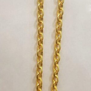 22Kt Real Solid Yellow Gold Hallmark Necklace Curb Link Vintage Chain 23 Grams