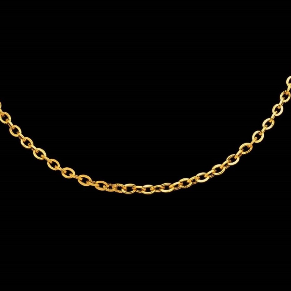 22Kt Real Solid Yellow Gold Hallmark Necklace Curb Link Vintage Chain 23 Grams - Image 2