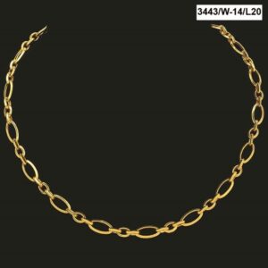 22Kt Real Solid Yellow Gold Hallmark Necklace Curb Oval Link Chain 15 Grams