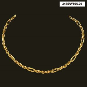 22Kt Real Solid Yellow Gold Hallmark Necklace Curb Italy Link Chain 24 Grams