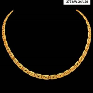 22Kt Hallmark Real Solid Yellow Gold Necklace Men'S Luxury Link Chain 55 Grams