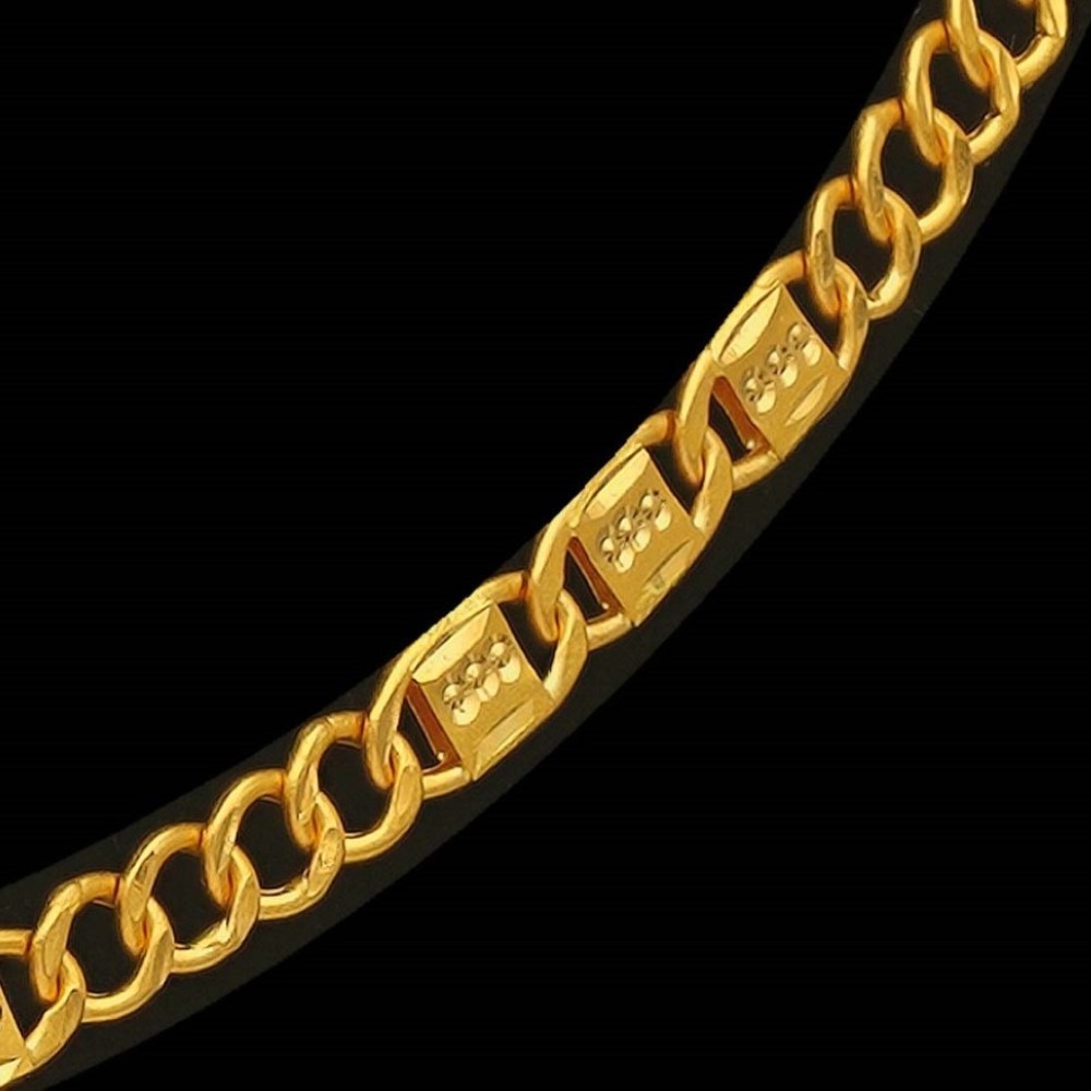 22Kt Hallmark Real Solid Yellow Gold Necklace Curb Luxury Link Chain 30 Grams