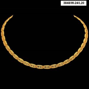 22Kt Hallmark Real Solid Yellow Gold Necklace Curb Luxury Link Chain 46 Grams