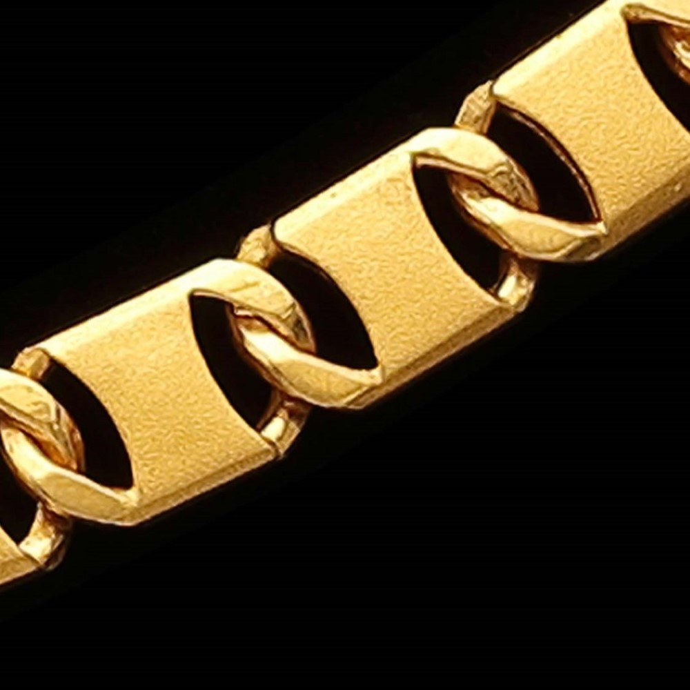 22Kt Hallmark Real Solid Yellow Gold Necklace Curb Hip Hop Miami Chain 50 Grams