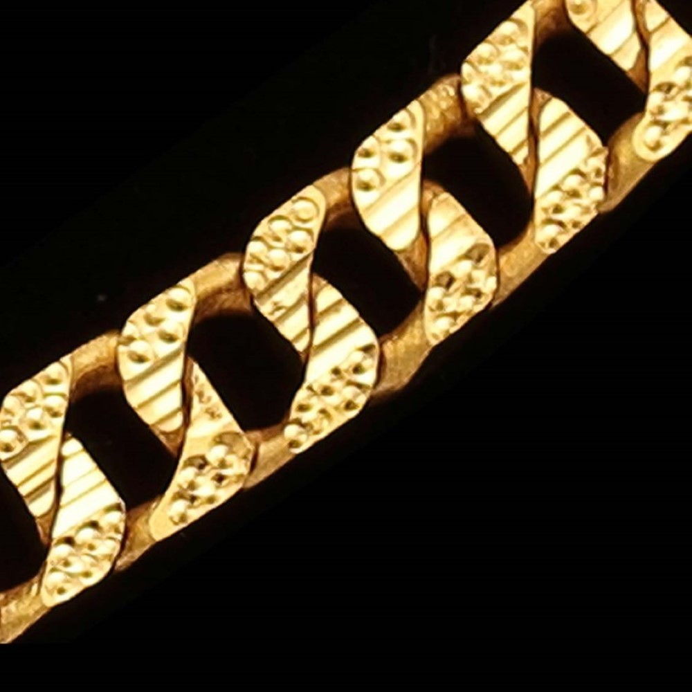 22Kt Hallmark Real Solid Yellow Gold Cuban Hip Hop Heavy Necklace Chain 56 Gram