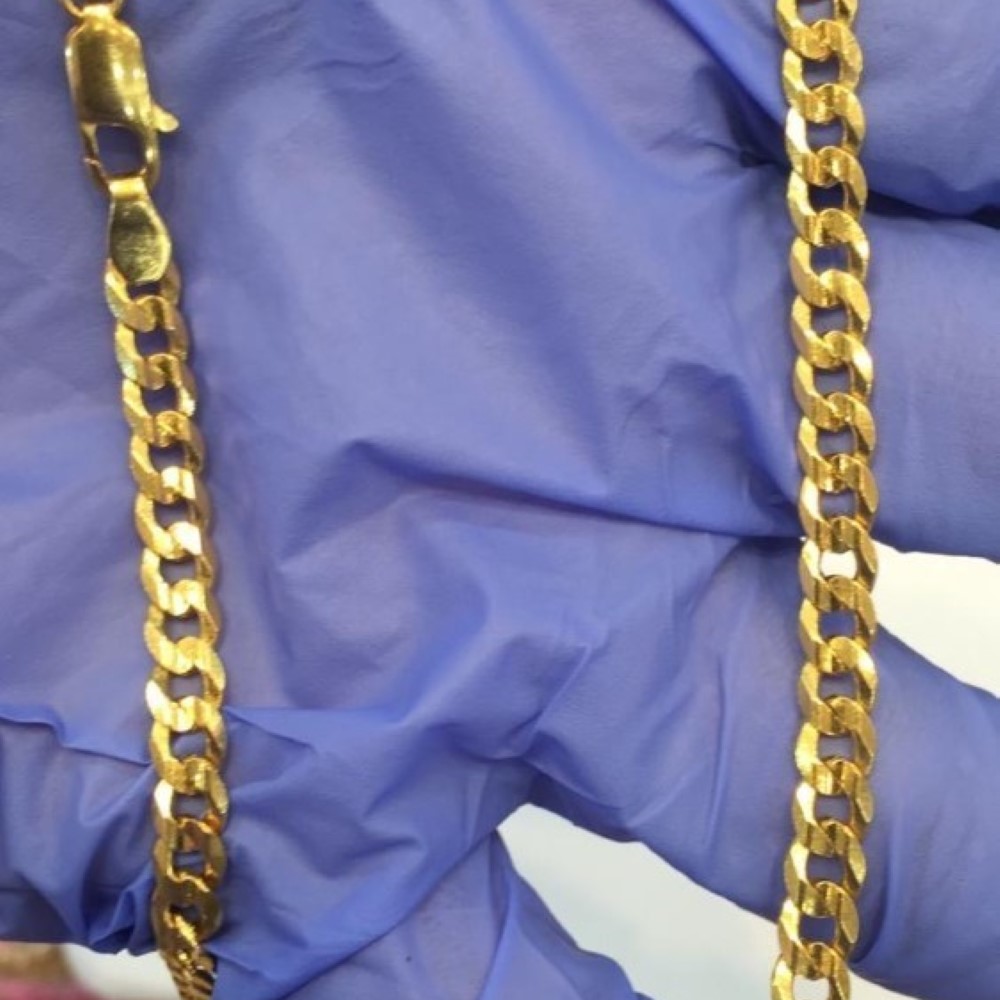 22Kt Hallmark Real Solid Yellow Gold Necklace Hip Hop Link Cuban Chain 32 Gram - Image 3