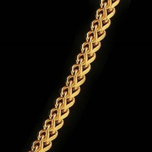 22 Kt Real Solid Yellow Gold Hallmark Curb Cuban Necklace Unisex Chain 16 Grams