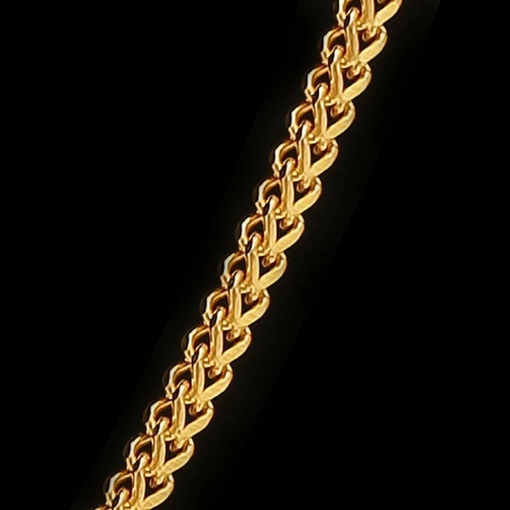 22 Kt Real Solid Yellow Gold Hallmark Curb Cuban Necklace Unisex Chain 16 Grams