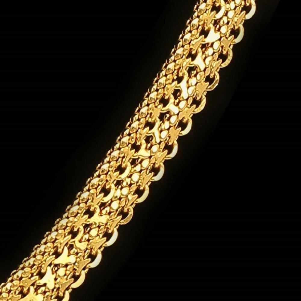 22Kt Real Solid Yellow Hallmark Gold Curb Cuban Necklace Link Chain 38 Grams