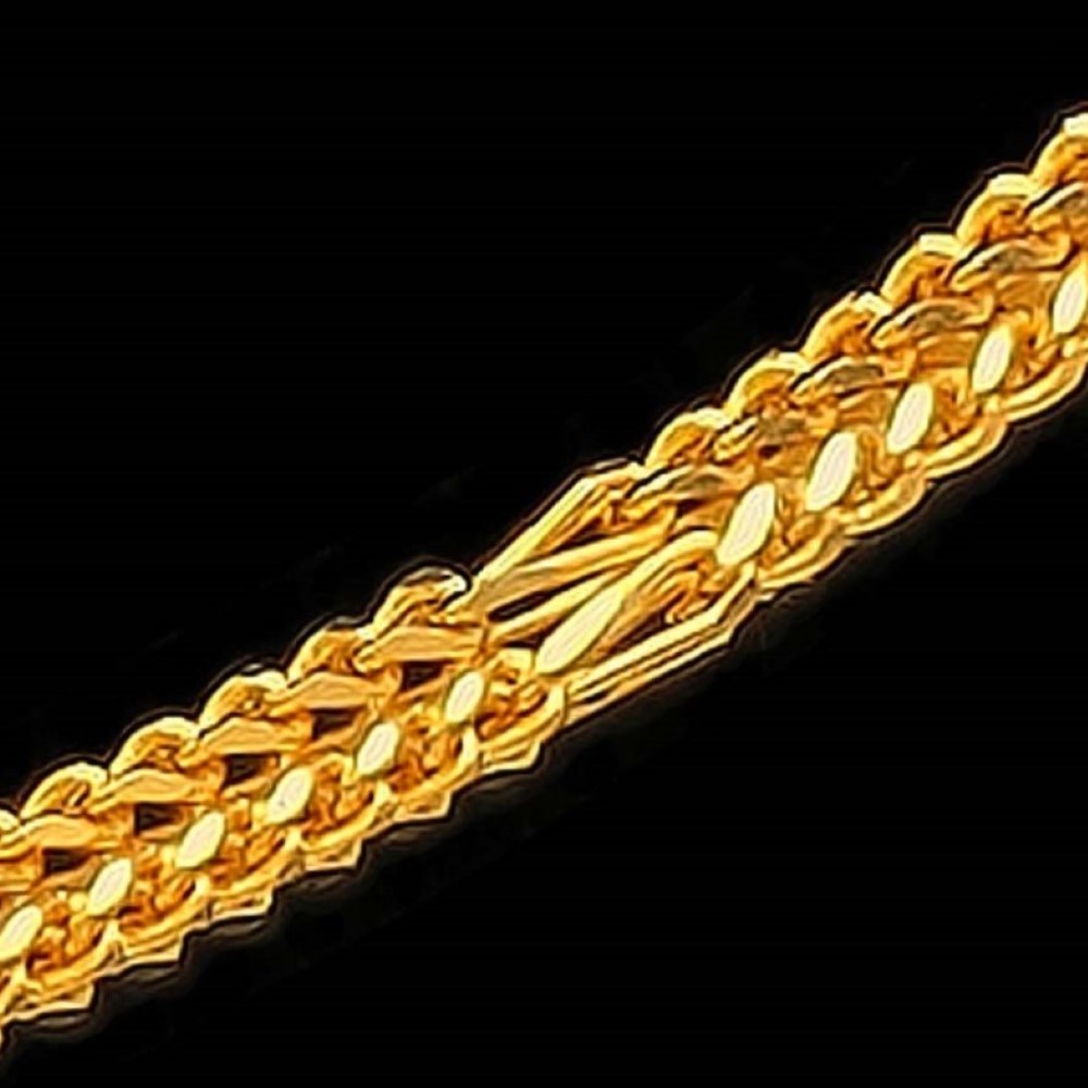 22 Kt Real Solid Yellow Gold Hallmark Unisex Curb Cuban Necklace Chain 16 Grams