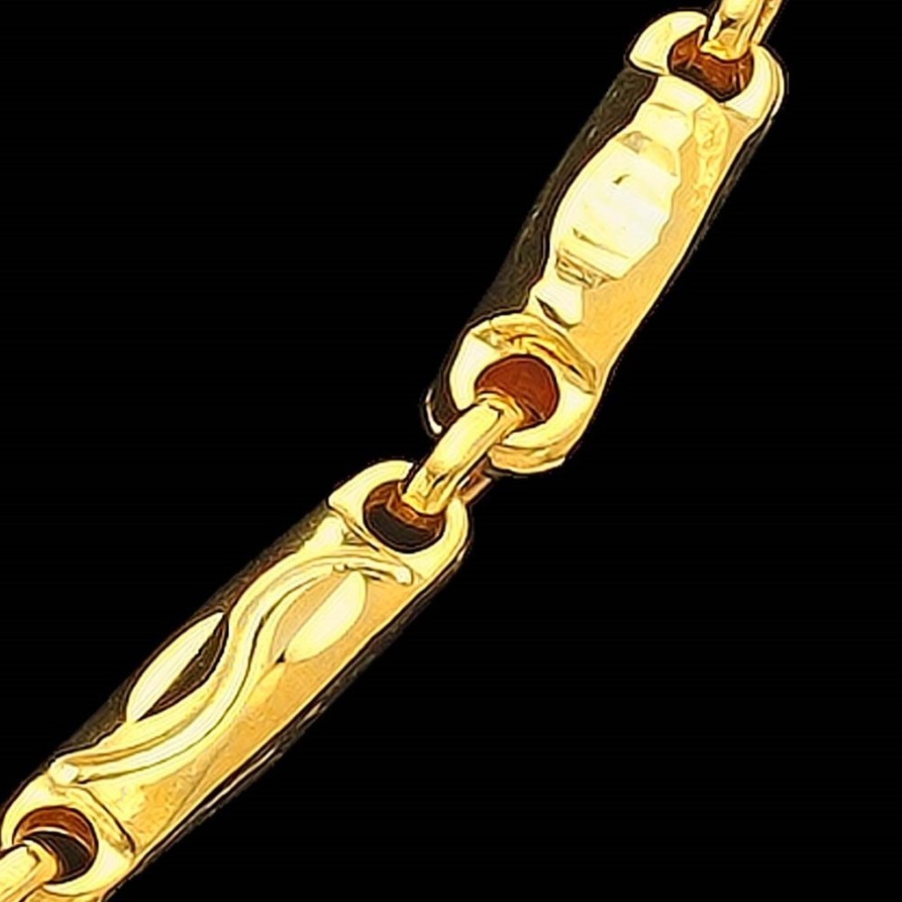 22Kt Real Solid Yellow Gold Hallmark Curb Cuban Necklace Chain 28 Gram Link
