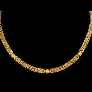 22Kt Real Solid Yellow Gold Hallmark Necklace Interlink Men'S Chain 50 Grams