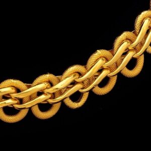 22Kt Real Solid Yellow Gold Hallmark Necklace Interlink Men's Chain 54 Grams