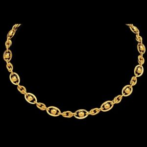 22Kt Real Solid Yellow Gold Hallmark Necklace Luxury Link Men'S Chain 44 Grams