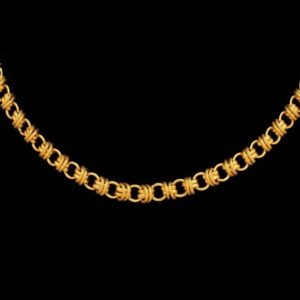 22 Kt Real Solid Yellow Gold Hallmark Necklace Luxury Link Men'S Chain 32 Grams