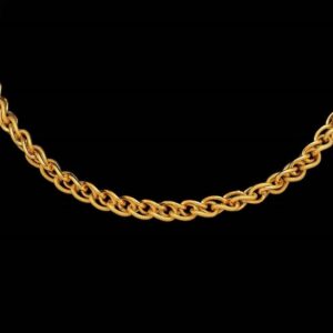 22Kt Real Solid Yellow Gold Hallmark Necklace Luxury Link Men'S Chain 38 Grams