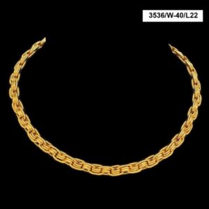 22 Kt Real Solid Yellow Gold Hallmark Necklace Men'S Belcher Chain 46 Grams