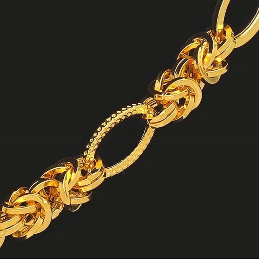 22 Kt Hallmark Real Solid Yellow Gold Necklace Unisex Curb Link Chain 28 Grams