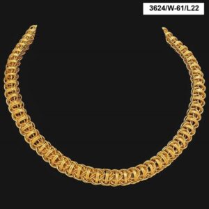 22Kt Real Solid Yellow Gold Hallmark Necklace Men'S Dubai Link Chain 40 Grams