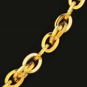 22Kt Hallmark Real Solid Yellow Gold Necklace Curb Cuban Link Chain 24 Grams