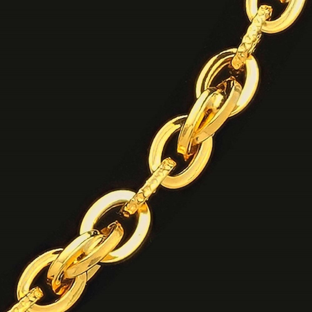 22Kt Hallmark Real Solid Yellow Gold Necklace Curb Cuban Link Chain 24 Grams
