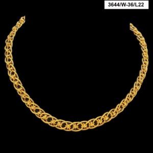 22 Kt Hallmark Solid Yellow Gold Necklace Men'S Luxury Link Chain 58 Grams