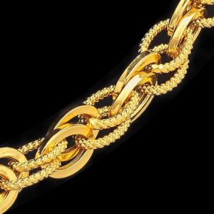 22Kt Hallmark Real Solid Yellow Gold Necklace Men'S Luxury Link Chain 22 Grams