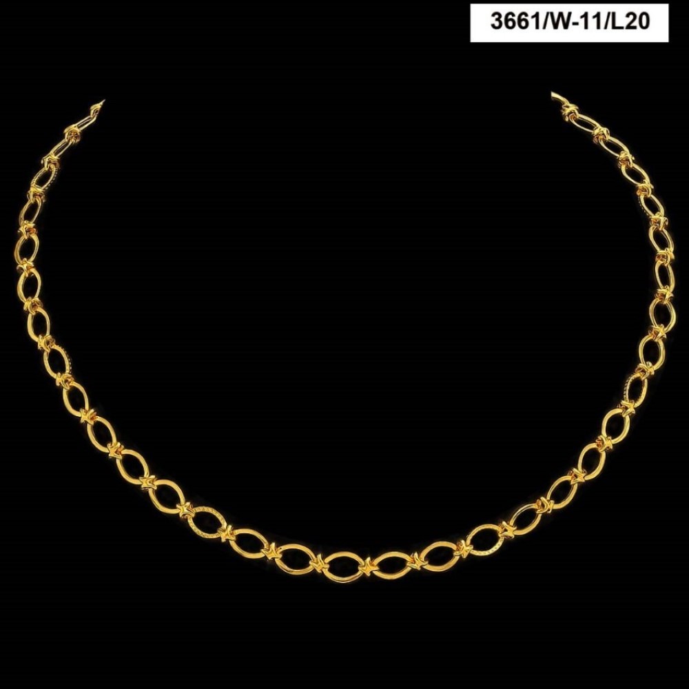 22Kt Hallmark Real Solid Yellow Gold Necklace Curb Cuban Link Chain 24 Grams - Image 2