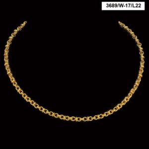 22Kt Hallmark Real Solid Yellow Gold Necklace Curb Hollow Link Chain 28 Grams