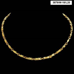 22Kt Hallmark Real Solid Yellow Gold Necklace Curb Miami Link Chain 19 Grams