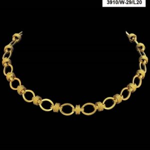 22Kt Hallmark Real Solid Yellow Gold Necklace Curb Hip Hop Link Chain 30.8 Gram