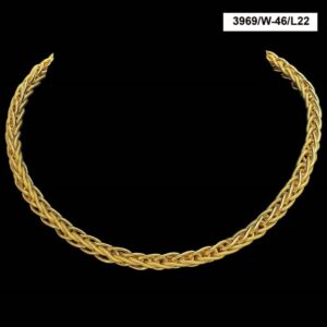 22Kt Hallmark Real Solid Yellow Gold Necklace Men'S Hip Hop Heavy Chain 44 Gram