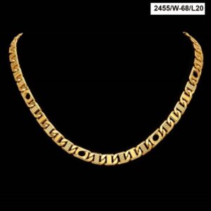 22Kt Hallmark Real Solid Yellow Gold Curb Hip Hop Men'S Necklace Chain 65 Grams