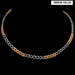 22Kt Hallmark Real Solid Yellow Gold Curb Iced Out Row Necklace Chain 28 Grams